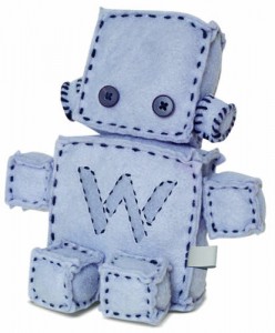 wexiesm Soft Robot Toy on white; Shutterstock ID 556547002